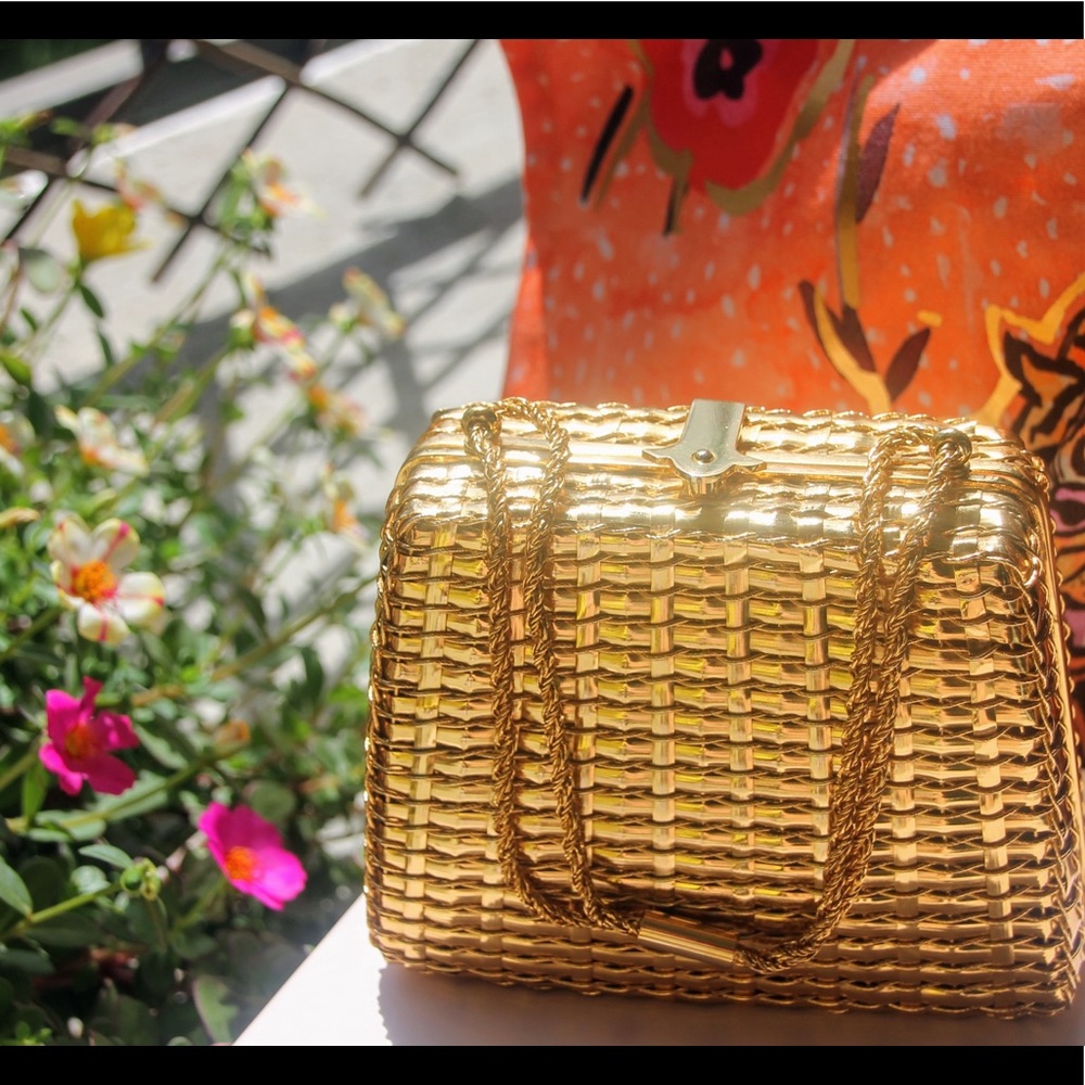 60’s-70’s Rodo Italy Gold Metal Woven Purse